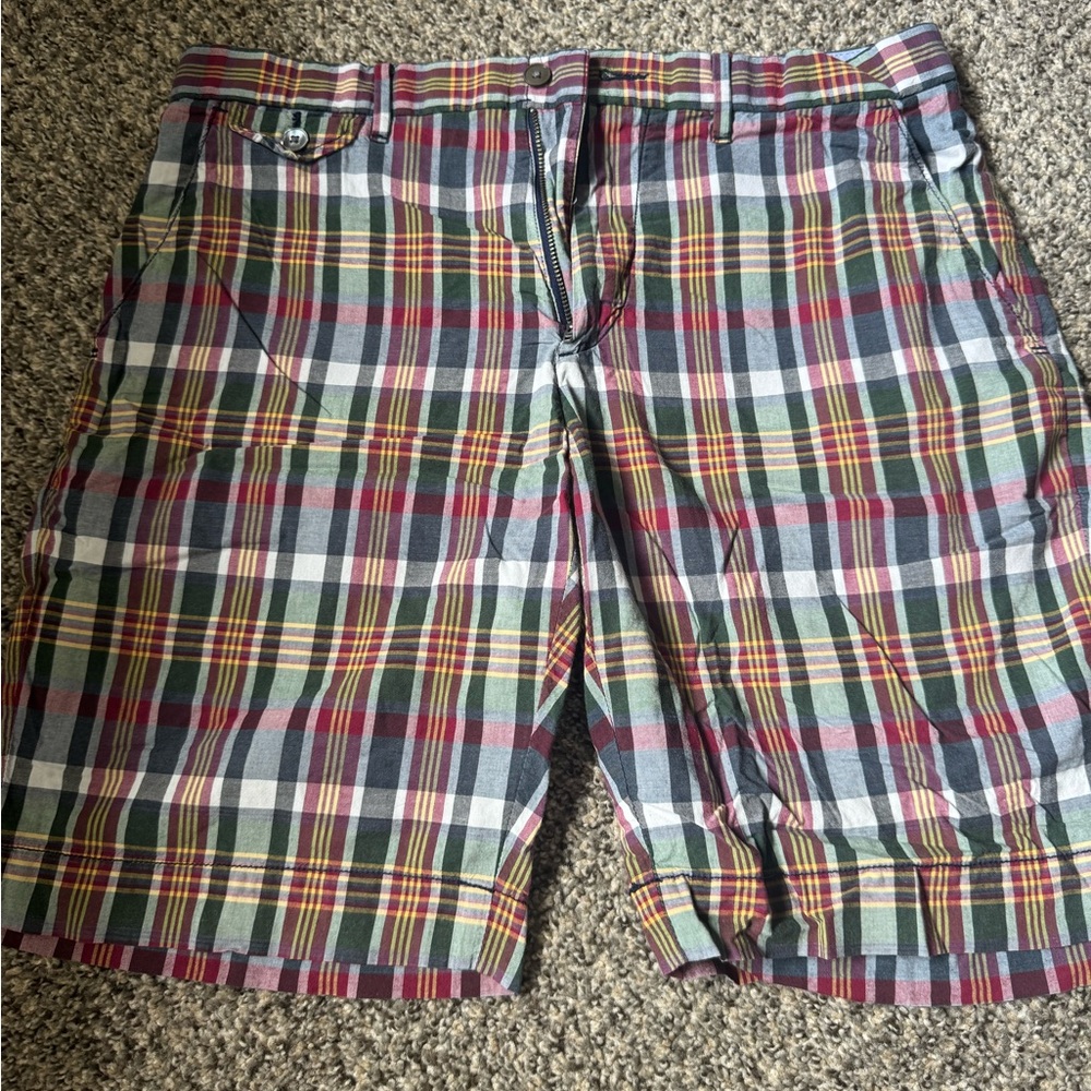 Ralph Lauren Red and Green Flat Front Shorts